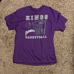 Junk Food Clothing Purple Sacramento Kings Basketball Tee